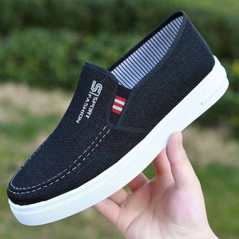 New North Old Style Men's Casual Work Shoes Wear-Resistant Comfortable Cotton Fabric Rubber Bottom Round Toe Spring Autumn