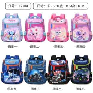 Cross-border School Bag 2026 Kids Space Backpack, Spine-Protecting Ergonomic Integrated Design for Ages 6-8, 3D Cartoon Pattern