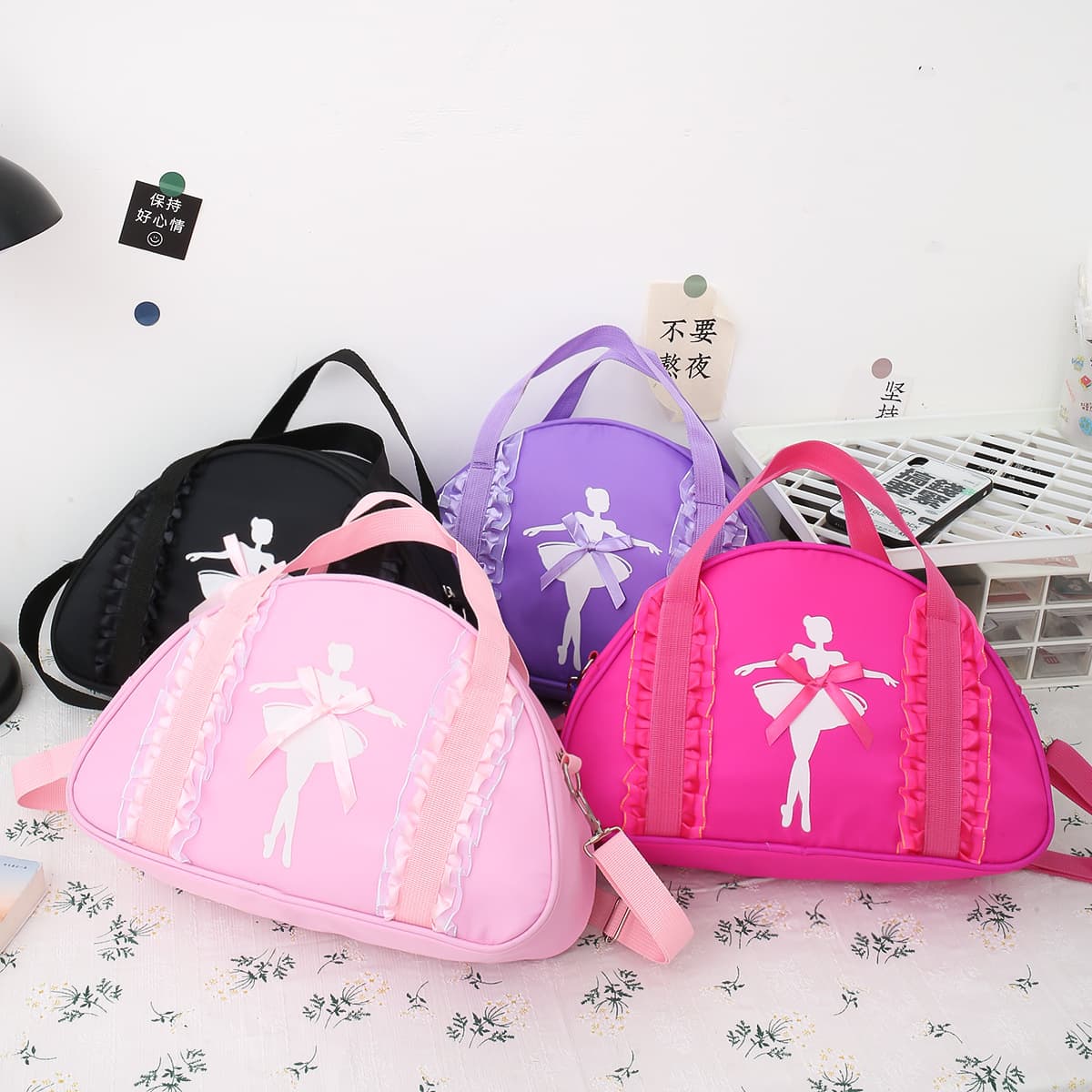 Dance Bag New Children's Single Shoulder Dance Backpack Latin Ballet Backpack Printed Girls' Princess Dance Bag