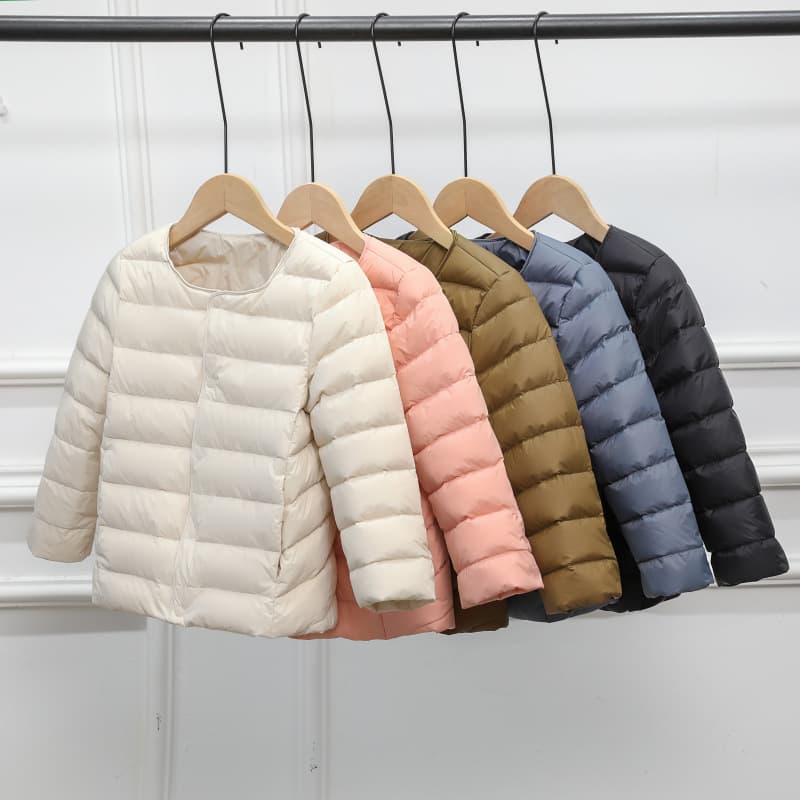 Pinghu Children's Lightweight Down Jacket 2025 Winter Mid-Child Girls' Baby White Duck Down Short Style Liner for Outerwear