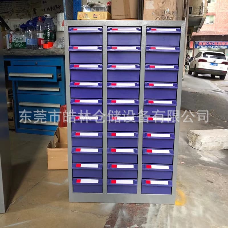 Factory Supply Parts Storage Cabinet, Hardware Plastic Electronic Tool Storage Cabinet with Door Lock, Screw Sample Cabinet