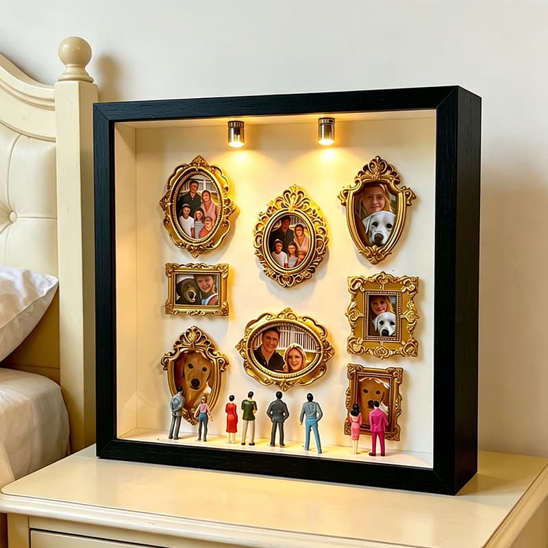 DIY Mini Museum Silhouette Box for Anniversary & Home Decor