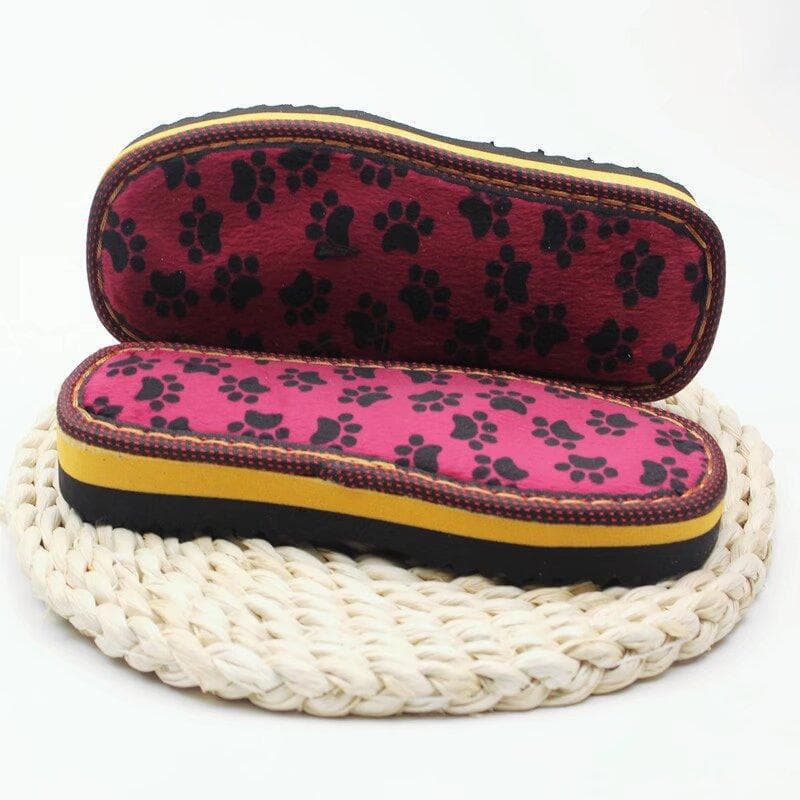 Manufacturer Wholesale Retail Ruziniu Cowhide Cotton Shoe Sole Hand-Knitted Yarn Slippers Cotton Shoe Sole Crochet Slippers