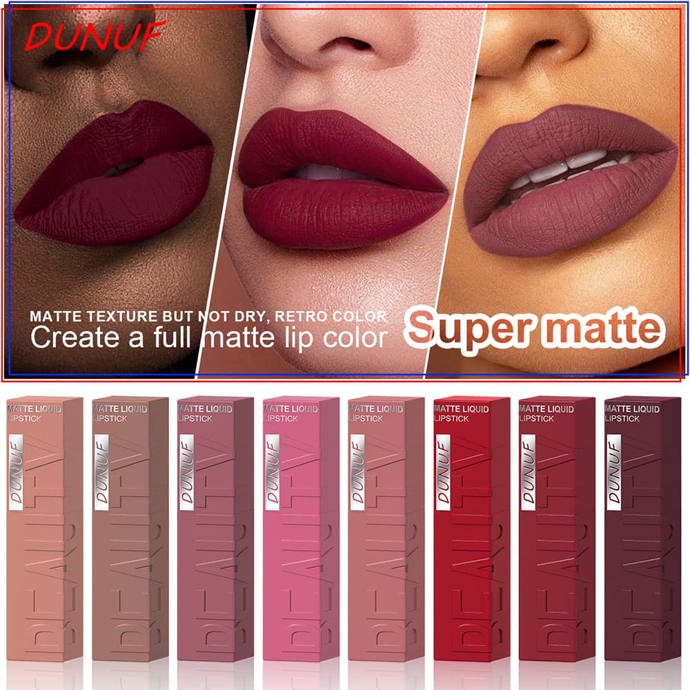 DUNUF 8-Color Square-Tube Lip Gloss - Please Note! Link Disclaimer for Export Only