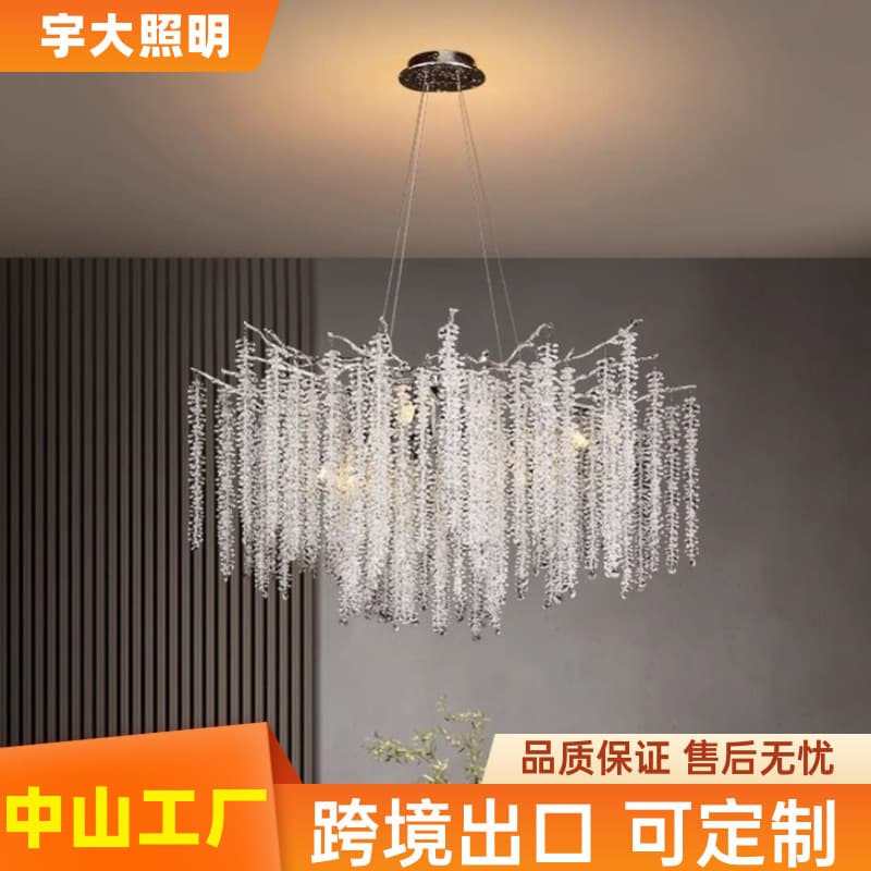 Luxury Crystal Chandelier for Living Room, Designer Branch Chandelier, French Style Dining Room Light