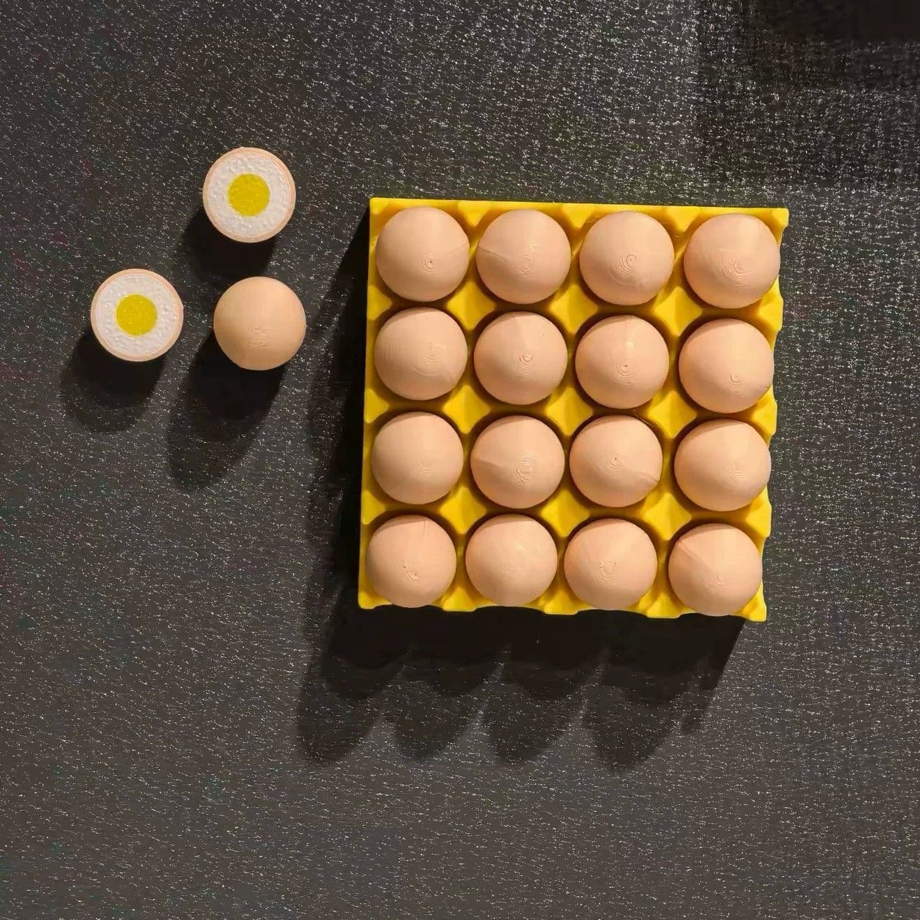 Cross-border Egg Tray Fridge Magnet Vintage Creative Gift Miniature Food Toy Magnetic Fridge Magnet Decoration