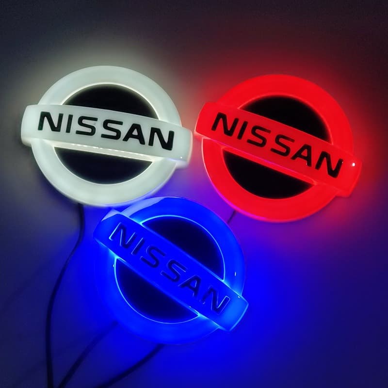 For 4D Nissan Emblem Light Nissan Tiida NISSAN Tail Light LED Light Cold Light Car Emblem Light