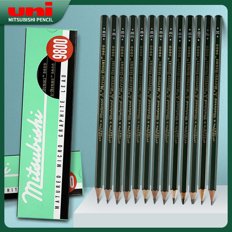 Mitsubishi uni9800 Pencil Art Painting Sketch Pencil Set Student Exam Professional Painting Art Pencil