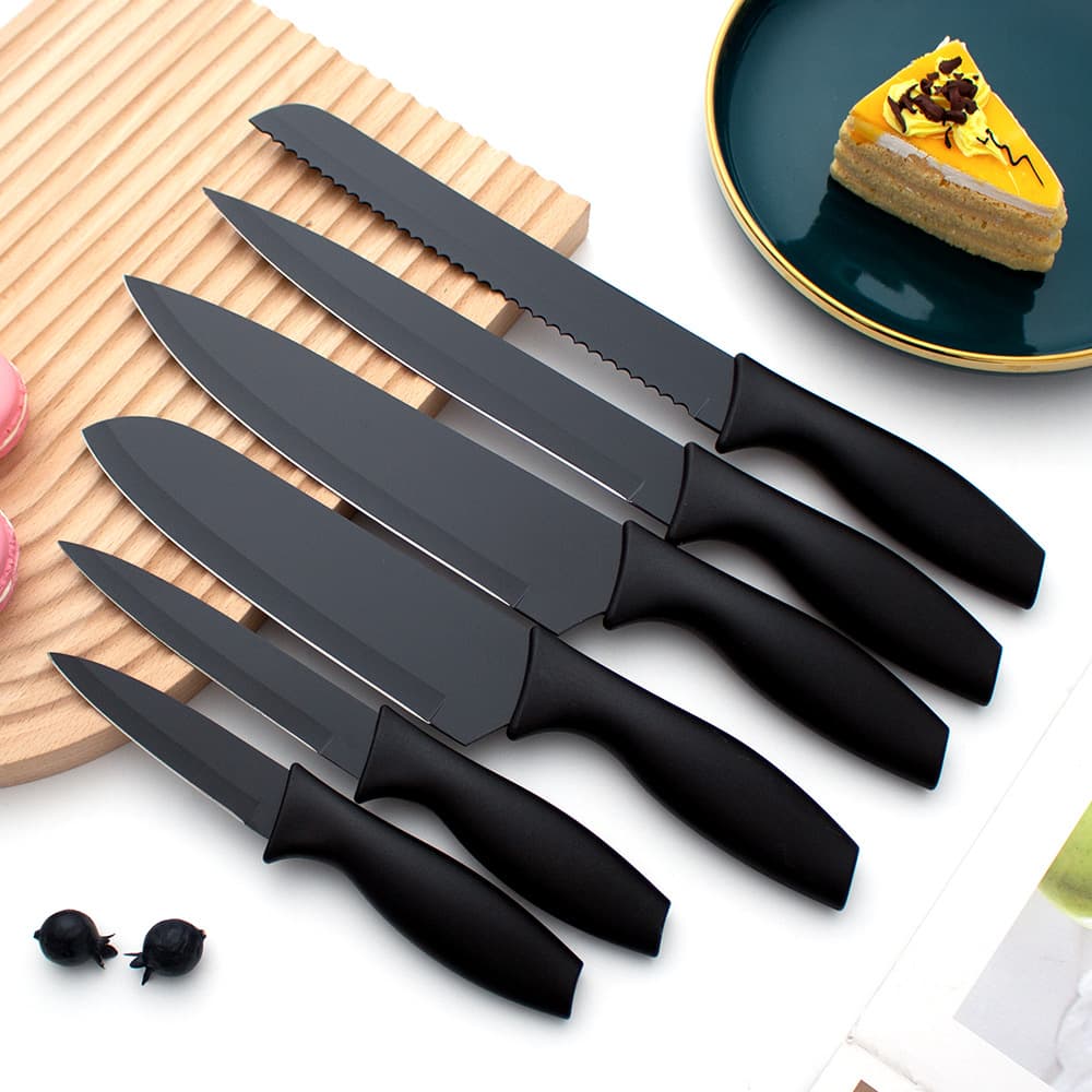 Kitchen Knife Stainless Steel Kitchen Knife Set with PP Handle Chef Knife Fruit Knife Meat Knife Vegetable Knife Steak Knife