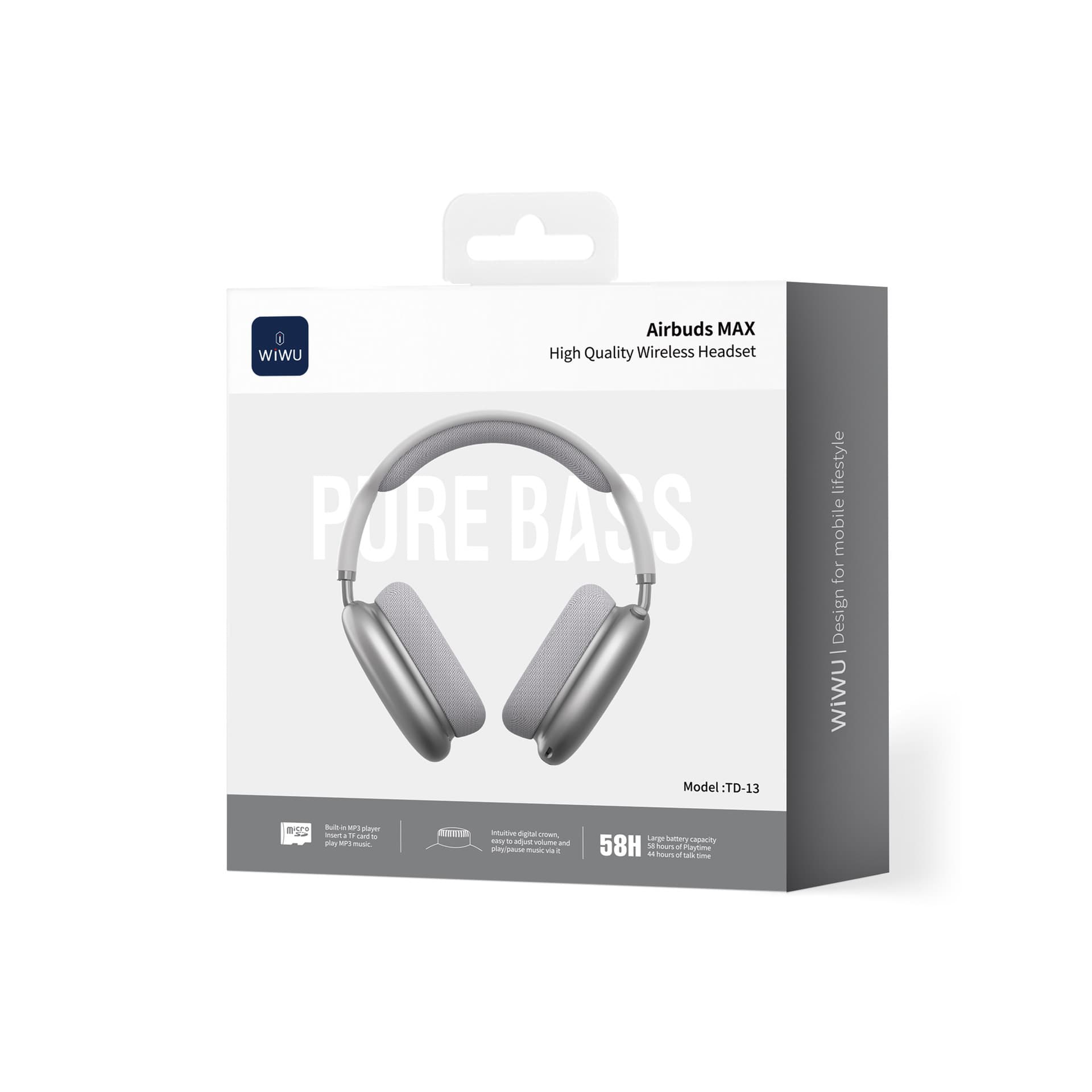 WIWU Wuji Max Bluetooth Headset TD-13 / AirPods Max Wireless Headphones Music