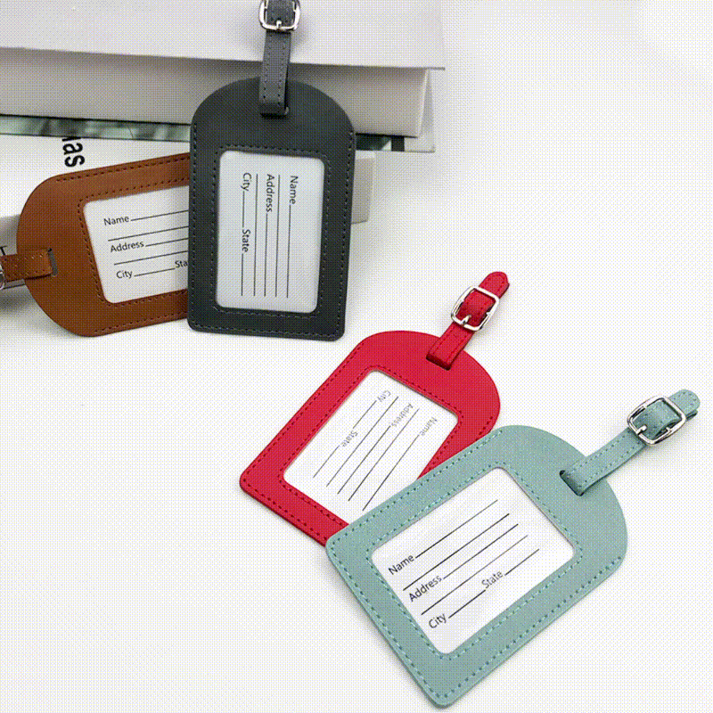 Custom Travel Case Information Sign Luggage Tag Logo Order Bag Check-in Tag PU Luggage Tag Boarding Pass OEM