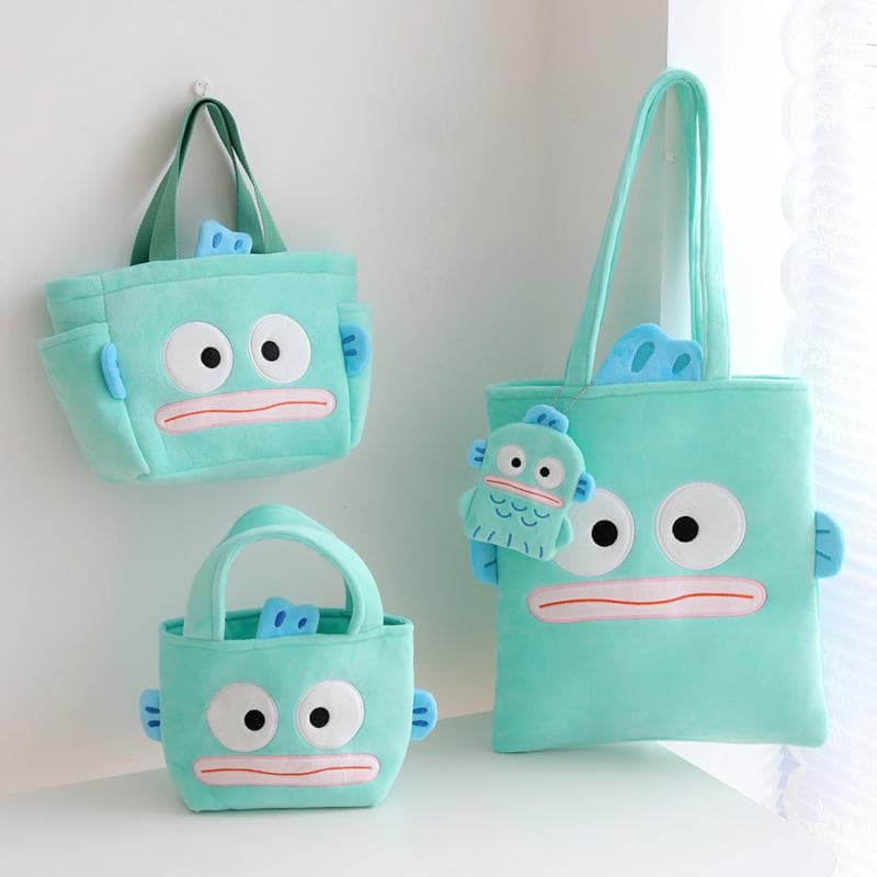 Cute Ugly-Cute Little Monster Hangyodon Cartoon Merchandise Handheld Bento Bag Student Outdoor Small Tote Bag Shoulder Bag