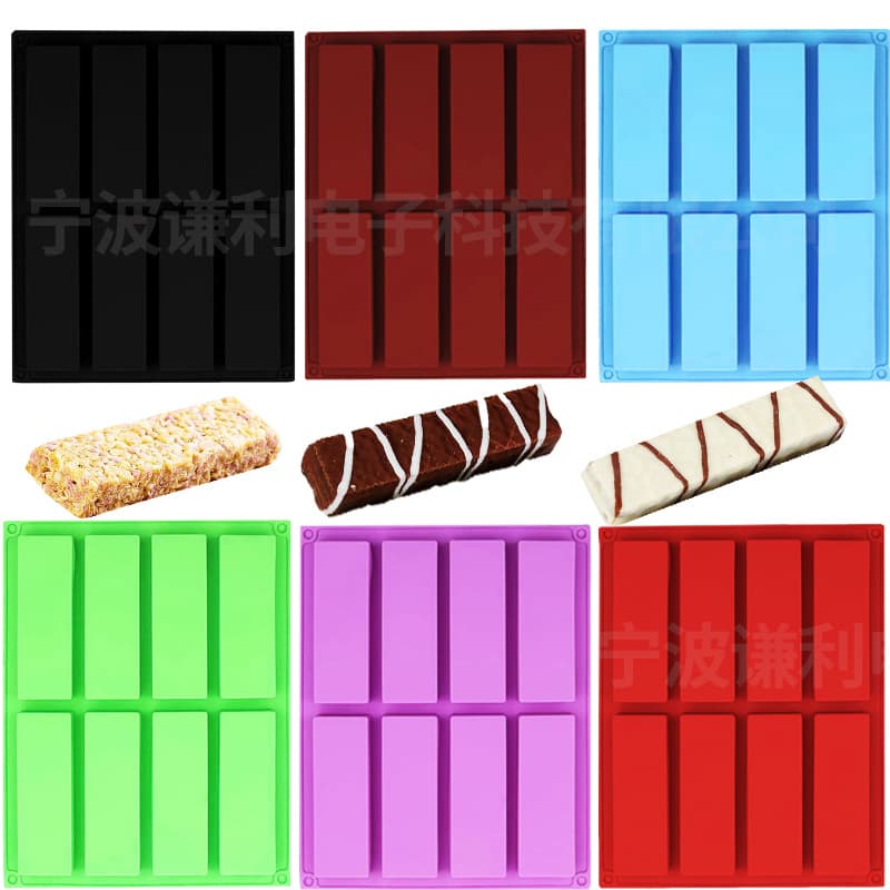 Amazon Hot Selling New Rectangular Strip Silicone Soap Mold DIY Handmade Soap Mold for Craft Enthusiasts