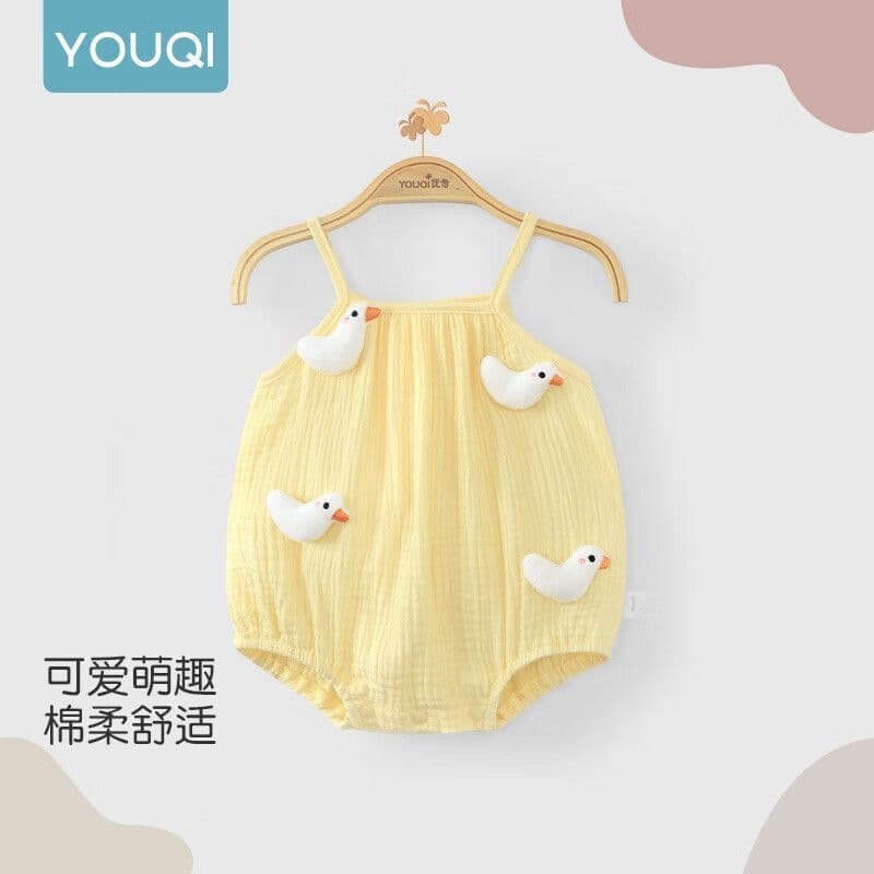 Baby Summer Clothes Newborn Bodysuit Cute Full Moon 100 Days Onesie Summer