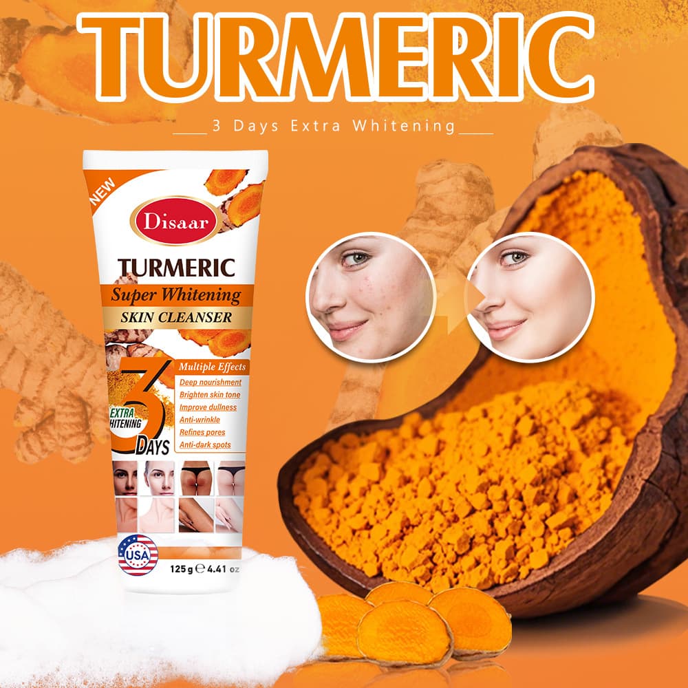 Turmeric Face Wash Brightening Moisturizing Cleansing Skincare Factory Wholesale Custom
