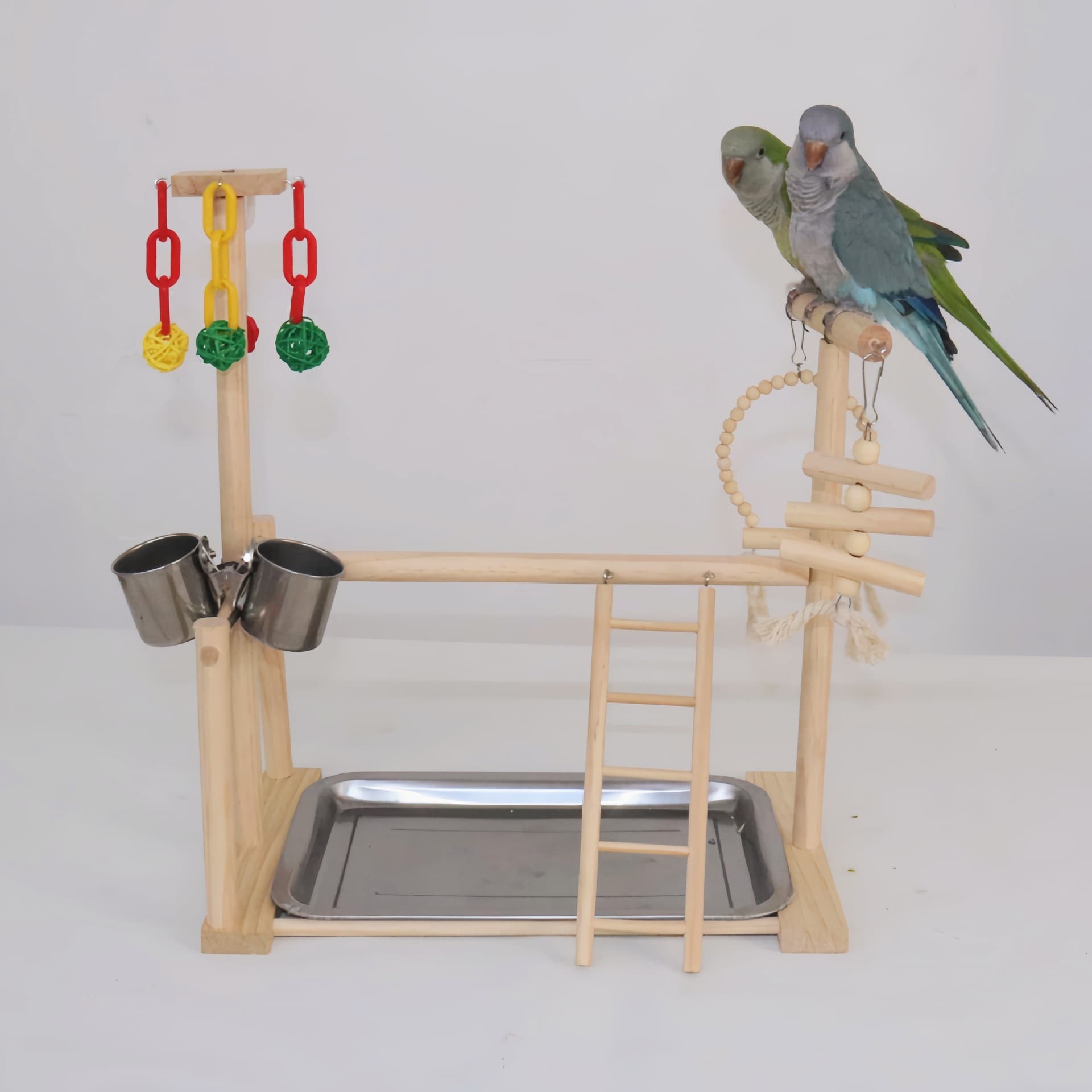 Cockatiel Perch Stand, Bird Perch, Pepper Wood Perch, Bird Foot Chain, Foot Ring, Chewing Toy Stand