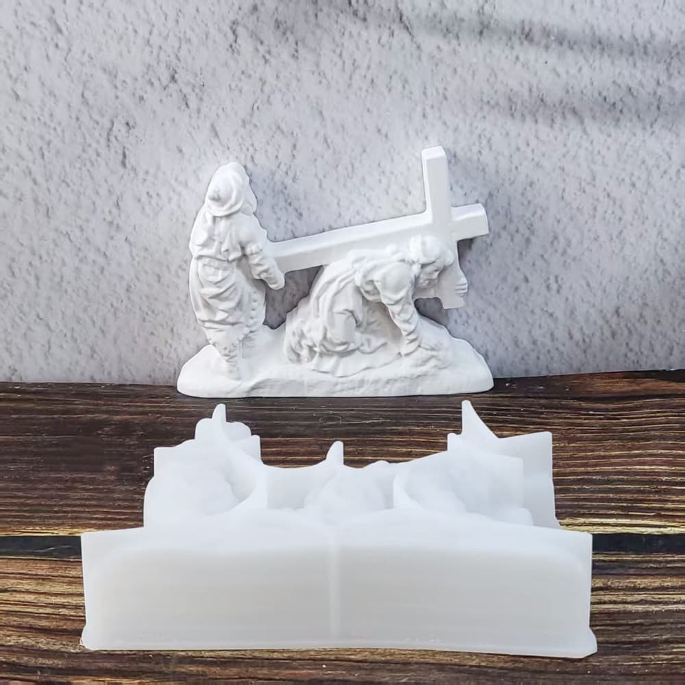 S1955 Wild Crisp Suffering Semi-3D Ornament Decorative Cement Plaster Mold DIY Silicone Mold