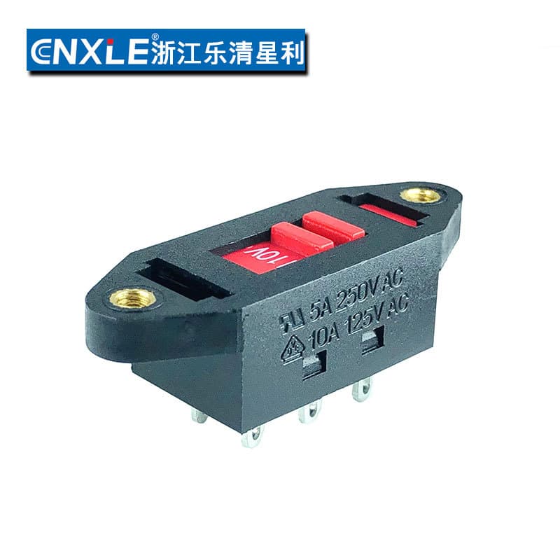 Voltage Changeover Switch Slide Switch 110-220V Power Switching Slide Wave Switch 6-Pin with Hole Six-Pin