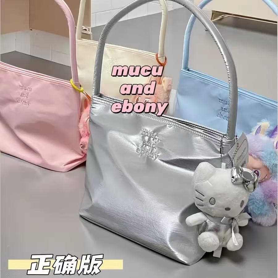 Korean niche mucu and ebony bag letter handbag handle bag Zhao Lusi Jennie same style