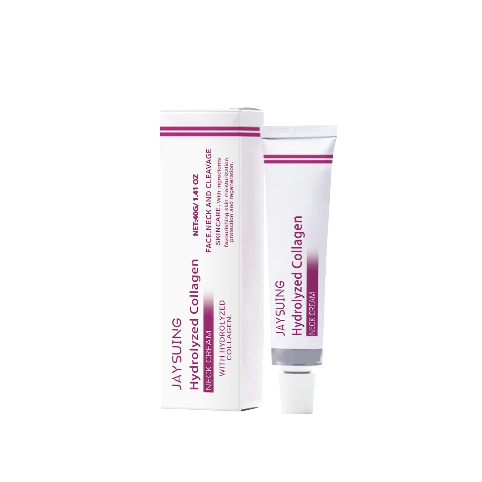 Jaysuing Hydrolyzed Collagen Neck Cream Gentle Care for Neck Skin Moisturizing Refreshing Nourishing Massage Cream