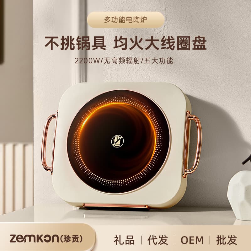 German Brand Zemkon Electric Ceramic Stove, Home Mini Tea Stove, Wholesale from Manufacturer for Tea Brewing and Induction Cooking