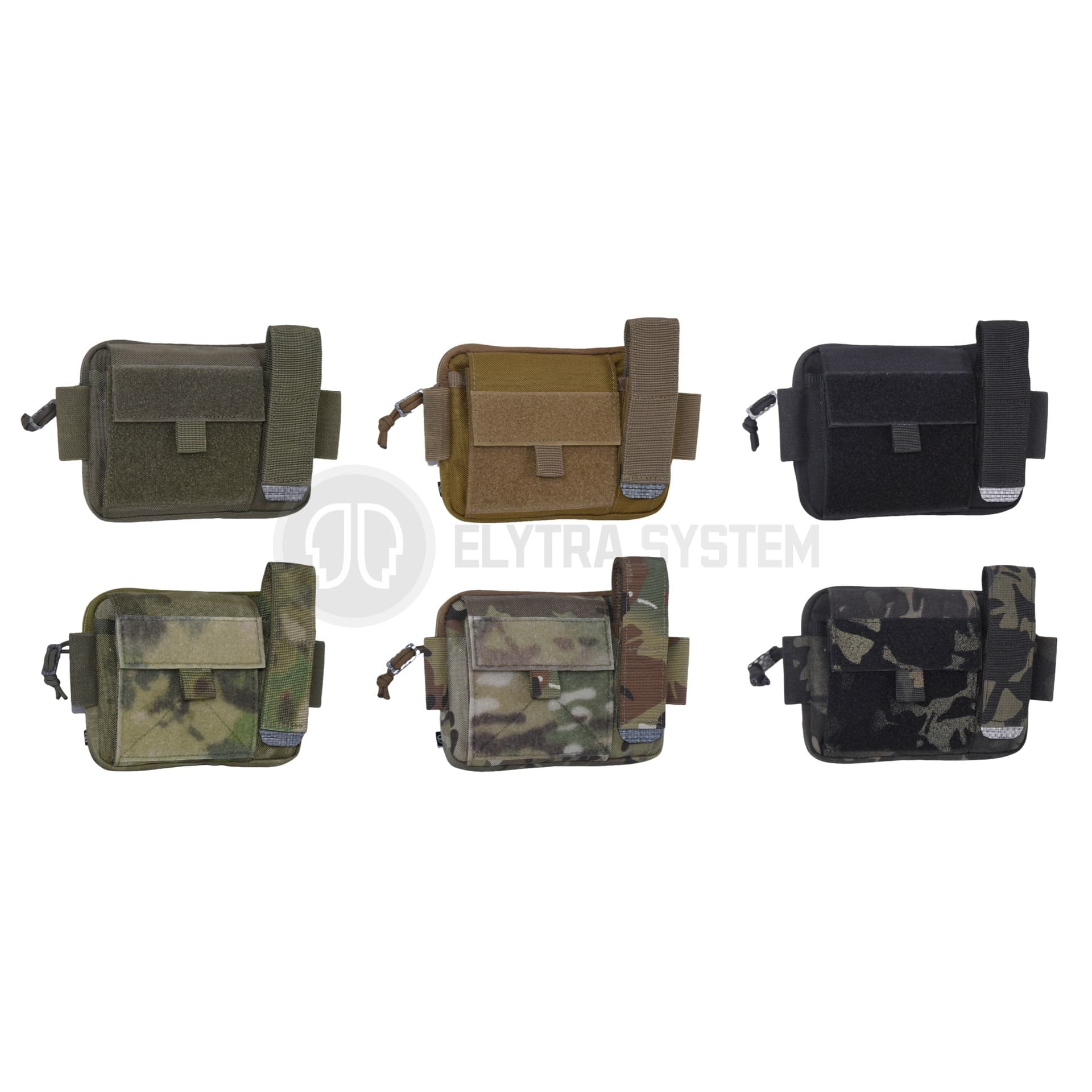 Tactical Plate Carrier Vest Compatible Large Front Chest Admin Pouch Map Bag Utility Bag Camo