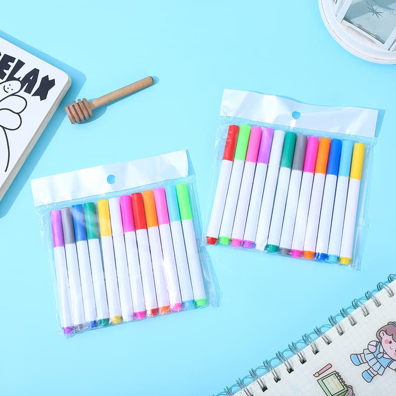 Student Fluorescent Highlighter Factory Wholesale Office Colored Pens Key Marking Watercolor Pens LED Light Board Pens Liquid Chalk