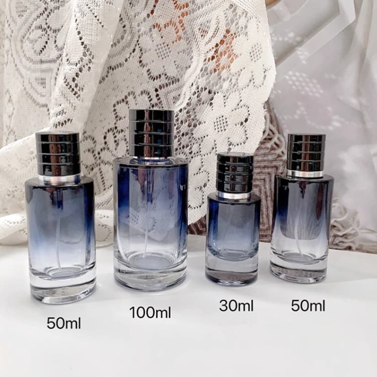 50/100ML Designer Perfume Bottle Gradient Color Glass Perfume Refill Bottle Press Spray Bottle Premium Perfume Bottle