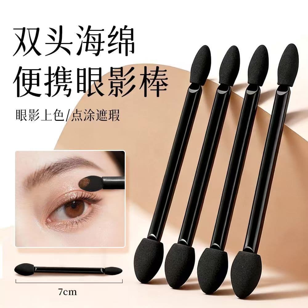 Long multifunctional rubycell sponge stick makeup eye shadow brush portable makeup powder box accessories children's toy brush