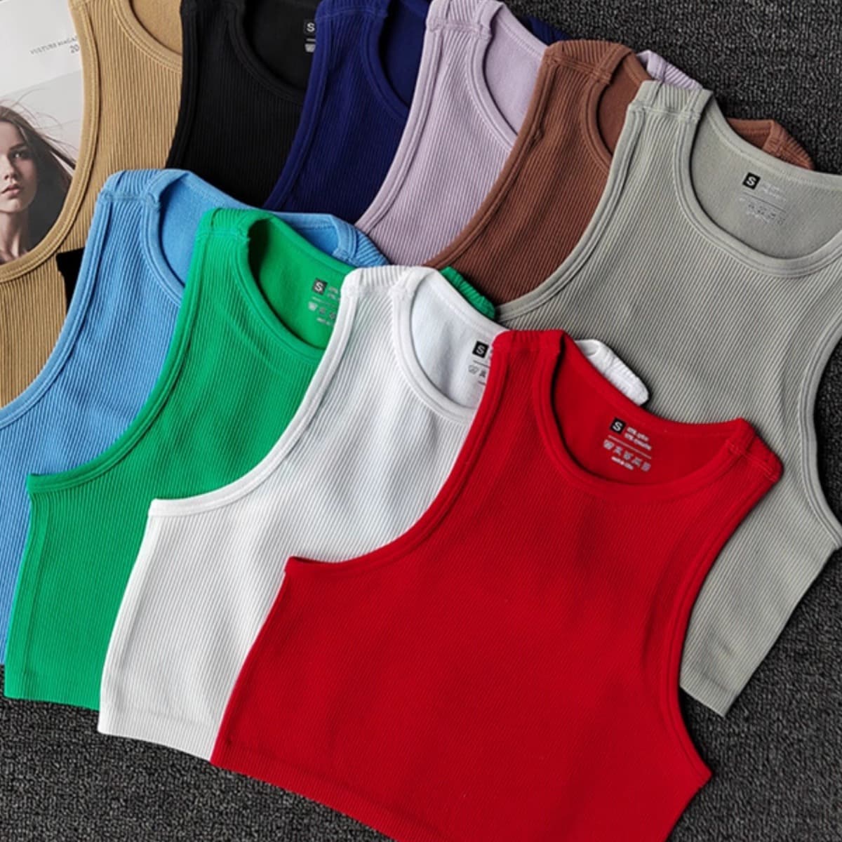 Cross-Border Racerback Tank Top Women Wire-Free Quick-Dry Running Fitness Top Sleeveless Yoga Wear Breathable Cover-Up Outerwear