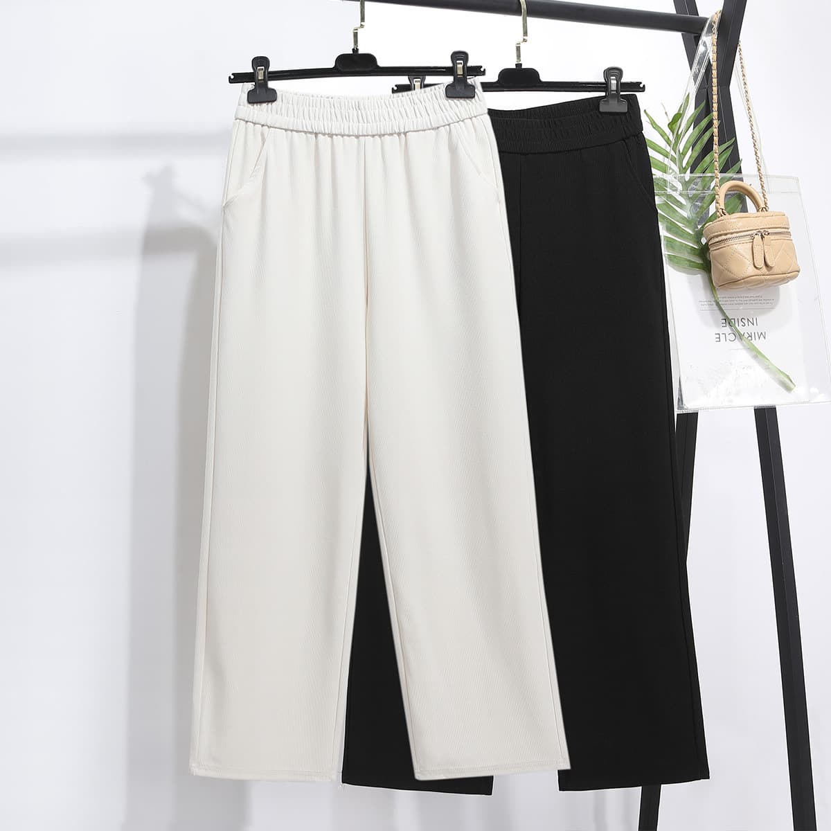 Plus Size Women's Loose Casual Pants for Overweight, Wide Leg Trousers, Slimming and Versatile, 2502