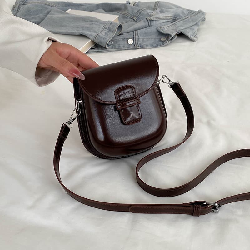 Premium Vintage Mini Saddle Bag for Women, Trendy Fall/Winter Shoulder & Crossbody Bag, Ins Hot Style
