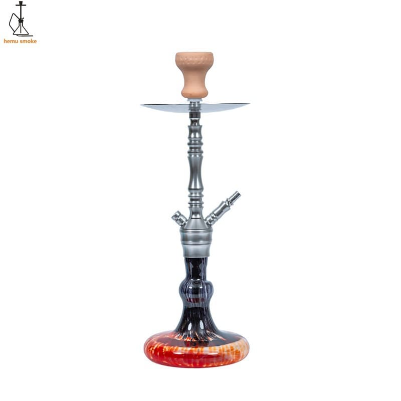 Hot Sale Stainless Steel Color Aluminum Hookah Single Tube Double Tube Hookah Set with Hookah Bowl