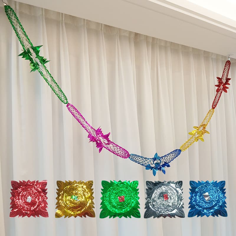 Cross-border festival birthday decoration store layout latte art glossy paper color latte art electro-optical paper maple leaf latte art 3 meters