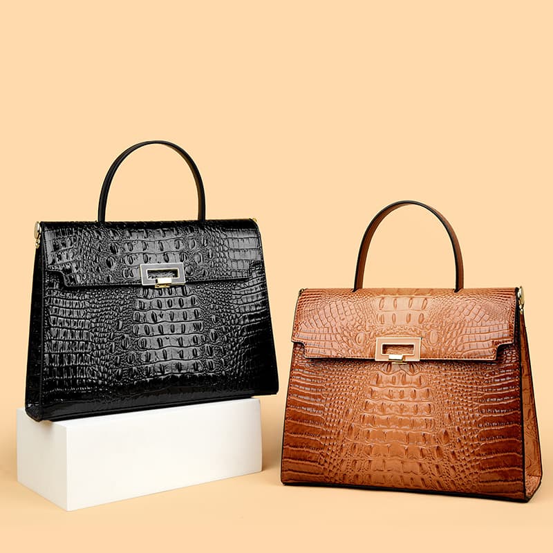 New stone pattern simple high-end large-capacity one-shoulder crossbody bag women's bag high-end texture handbag Kelly bag
