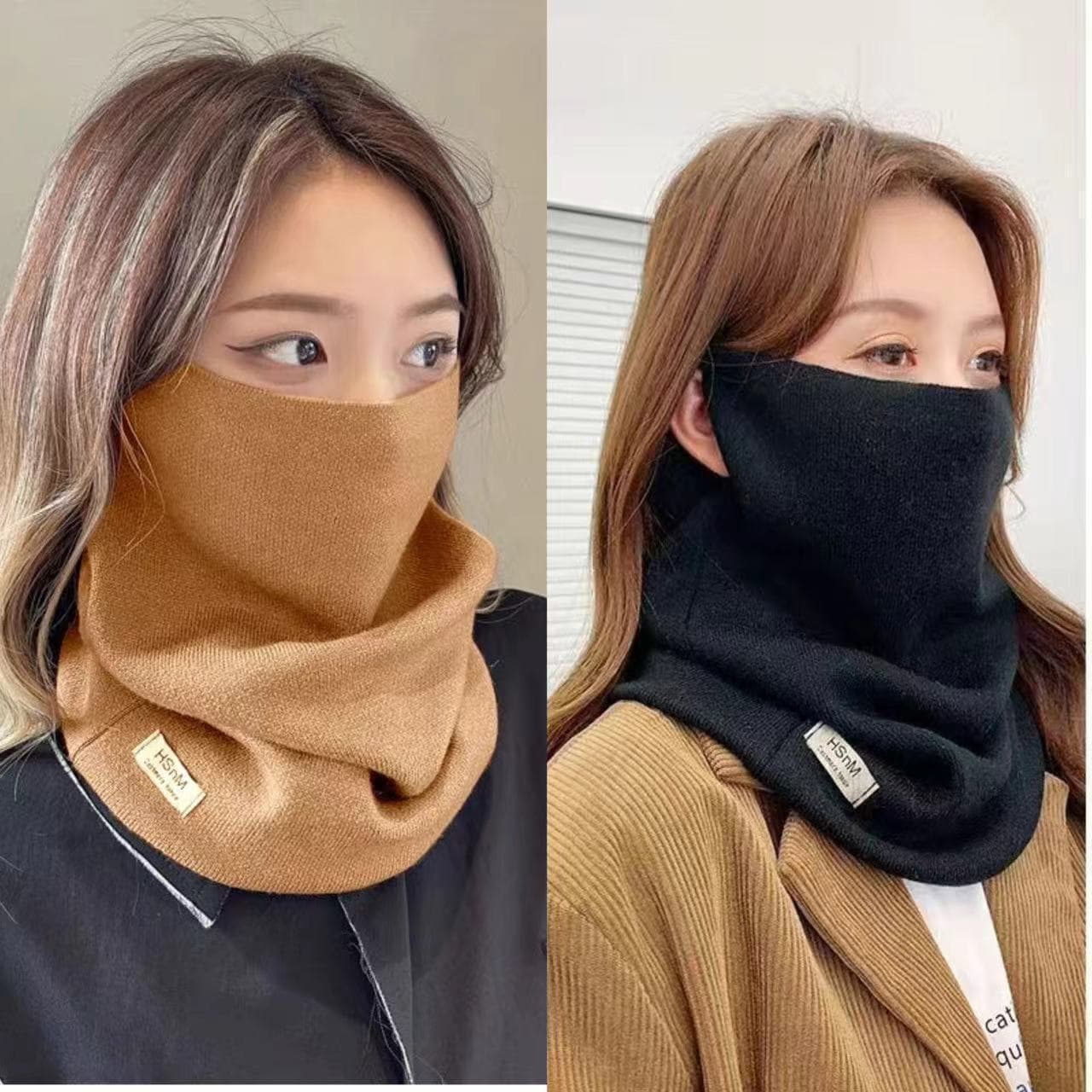 Autumn/Winter Neck Warmer for Women Versatile Ear-loop Mask Warm Neck Cover Versatile Scarf Cycling Windproof Men's Mask