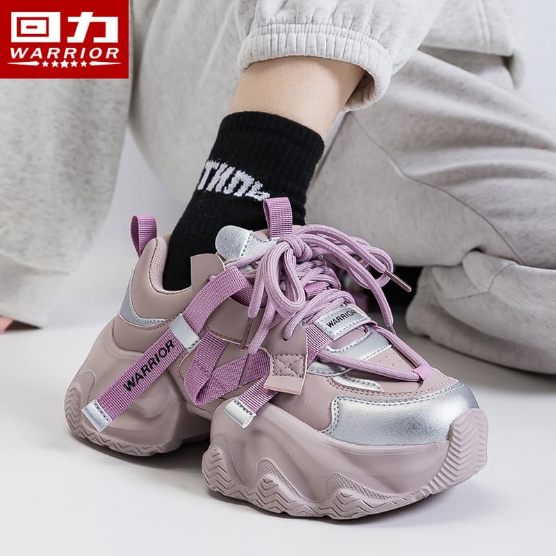 Huili Dad Sneakers Women 2026 Spring New Style Versatile Fashion Casual Shoes Thick Sole Heightening Sports Shoes Women's Shoes
