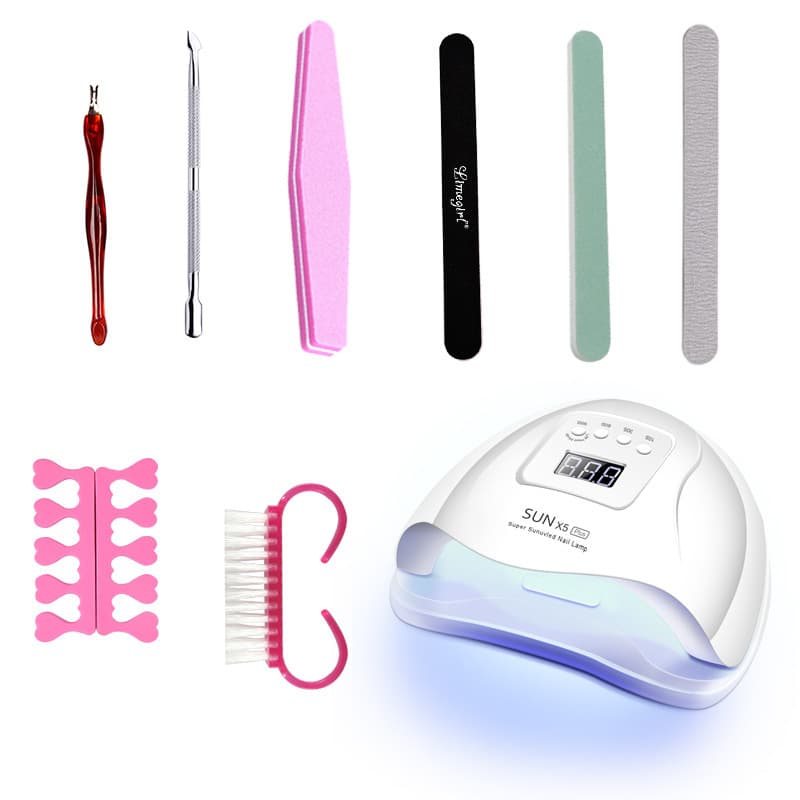 Nail Art Tool Kit for Salon Professional Manicure Quick-Dry Nail Art Tools Full Set Gel Polish Nail Clippers Solid Glue