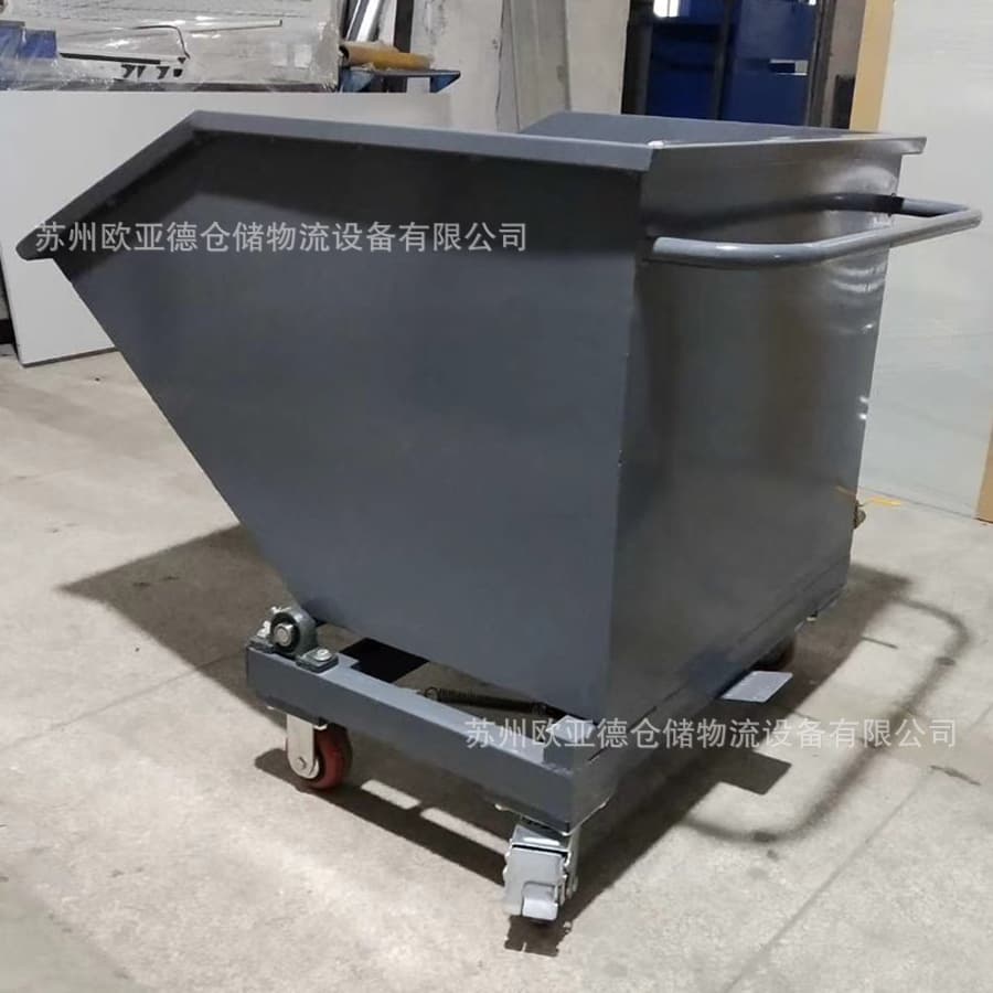Industrial waste chip collection cart, Eurasiad tilting heavy-duty forklift chip cart, dimensions can be customized.