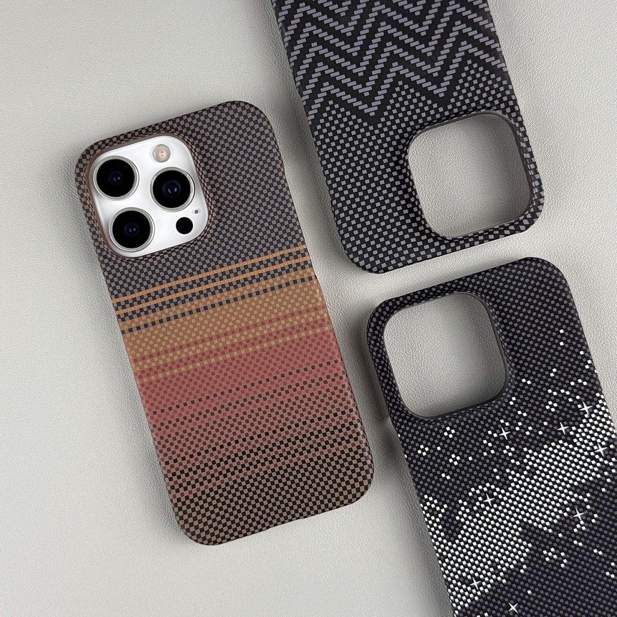 Half pack of Kevlar magnetic suction suitable for iPhone 17 PROMAX Sunset Alpine mobile phone case Apple 16 thin and anti-fall