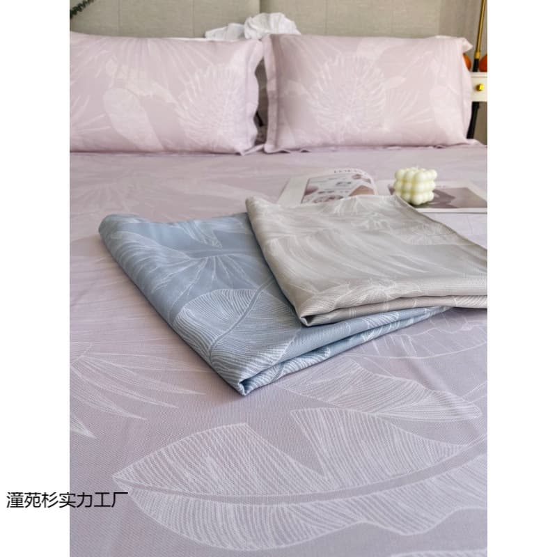 Cooling Mat Three-Piece Set, Summer Chilling Bamboo Fiber Wholesale, Foldable Natural Double-Layer Anti-Sheet Thickened Mite-Resistant