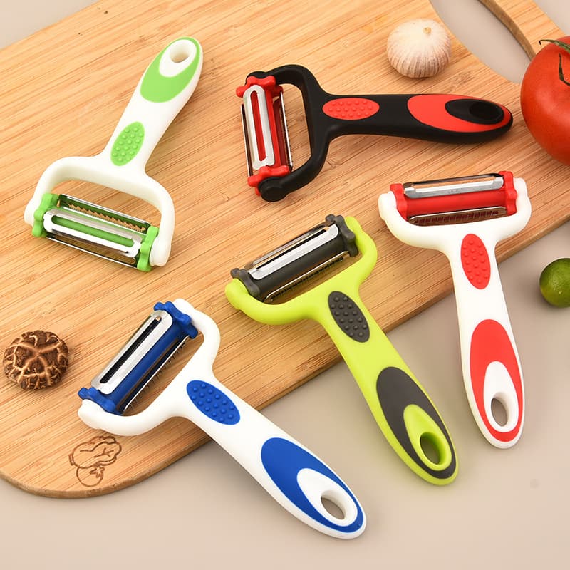 Three-in-one peeler grater, rotating peeler, vegetable and melon grater, multifunctional peeler, kitchen tool