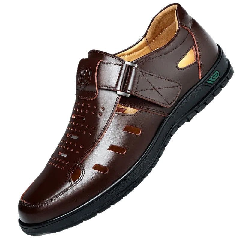 Manufacturer Southeast Asian casual shoes, Temu breathable versatile men's soft sole comfortable low-top foreign trade sandals hole leather shoes