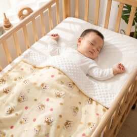 Cartoon flannel blanket baby nap blanket four-season air-conditioning blanket sofa beanie blanket