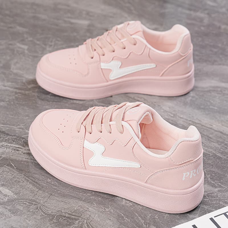 Thick Sole White Sneakers for Women 2026 New Summer Breathable Shoes for Skirts Trendy Versatile Student Board Shoes MR521