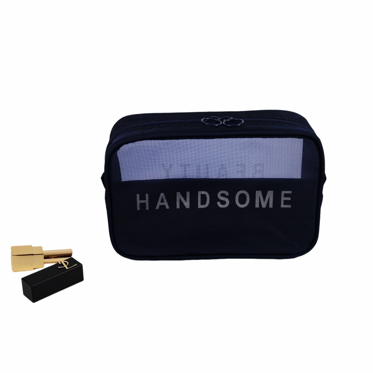 Best-selling cross-border mesh cosmetic bag for lipstick and eyebrow pencil storage, cable organizer, coin purse with car chain design