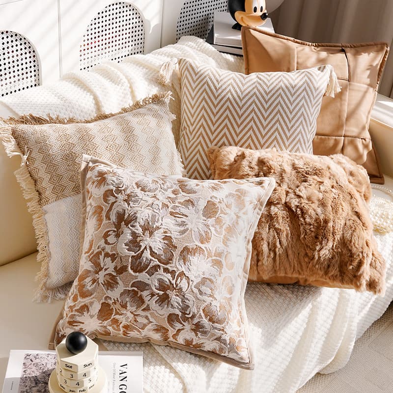 Modern Minimalist Sofa Throw Pillow Cover Living Room Decorative Cushion Case Bedside Comfortable Backrest Pillow Bay Window Luxury Sofa Back Cushion