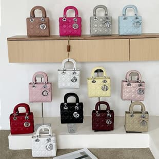Sheepskin Bow Lady Dior Bag Women 2026 New Trendy High-end Chain Bag Handheld Shoulder Crossbody Small Bag