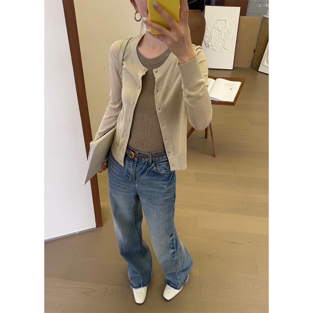 ONIVINTAGE Old Money Slim Straight Leg Jeans for Women (with Belt) OJ262J1780
