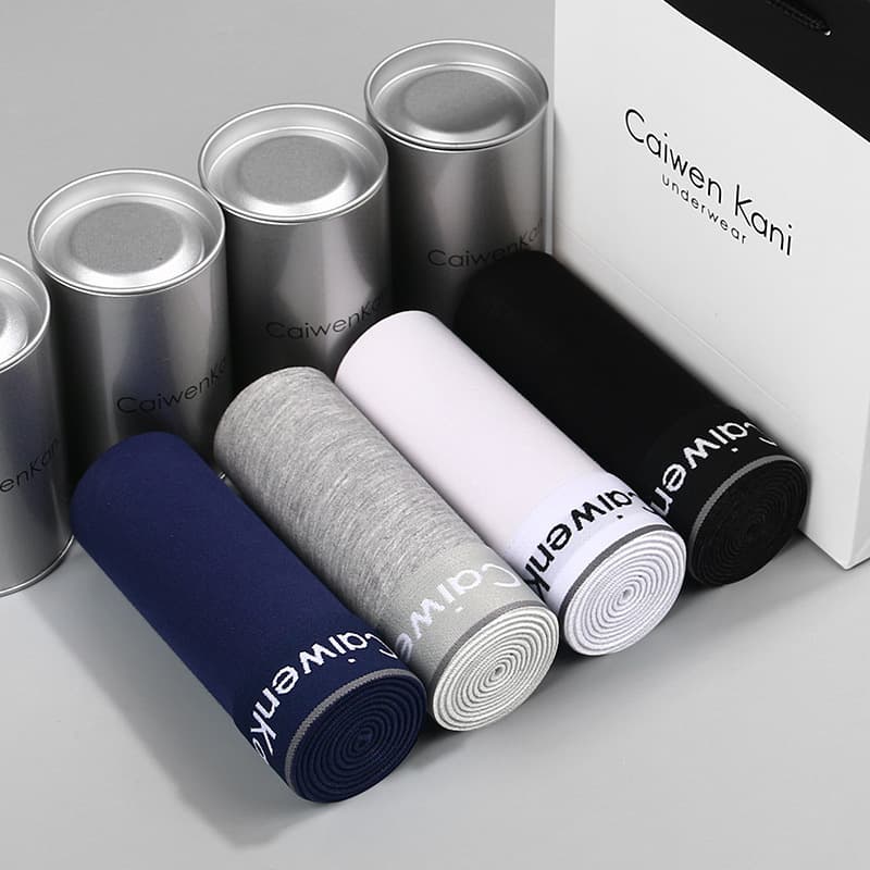 Men's Boxer Briefs Breathable Cotton Modal 4-Pack with Graphene Crotch Gift Box